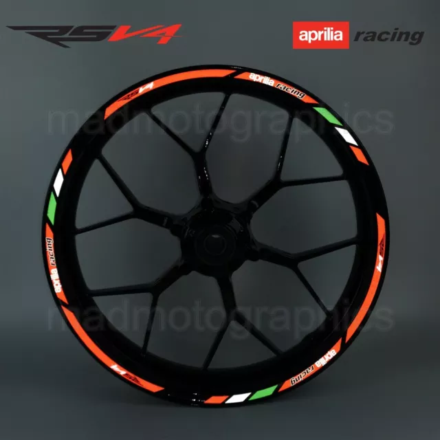 riflettenti Decalcomanie ruote moto adesivi cerchio per Aprilia racing RSV4 1100