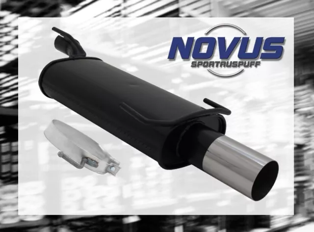 NOVUS Sportauspuff Gruppe N ESD 1x 90mm RL-Design für Opel Astra F Fließheck