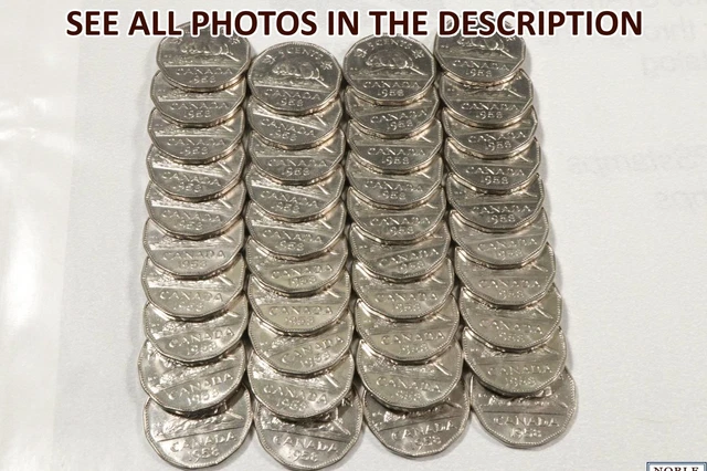 NobleSpirit No Reserve (CX) 1958 Canada 5c Nickels Uncirculated Roll