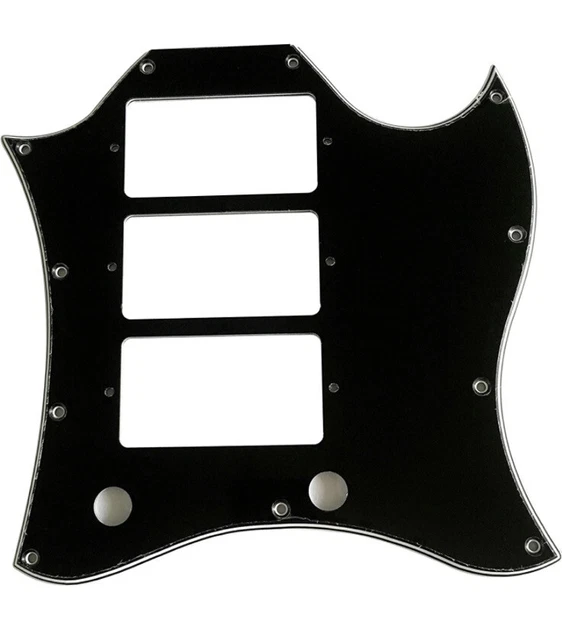 Custom Guitar Pickguard For Gibson SG Standard Style 3 Pickup Black 4 Ply