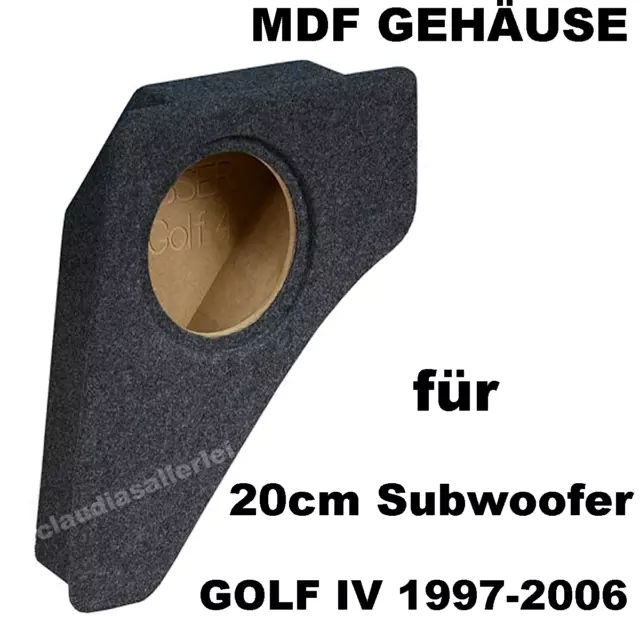 VW Golf 4 1997-2006 für linker Radkasten Leergehäuse MDF Leerkiste für 20cm Bass