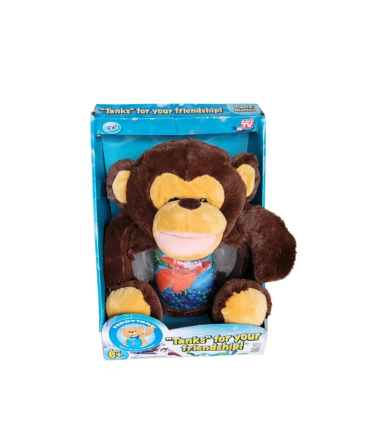 As Seen On TV Teddy Tank Monkey Design Tanks For Your Friendship FISH TANK PLUSH