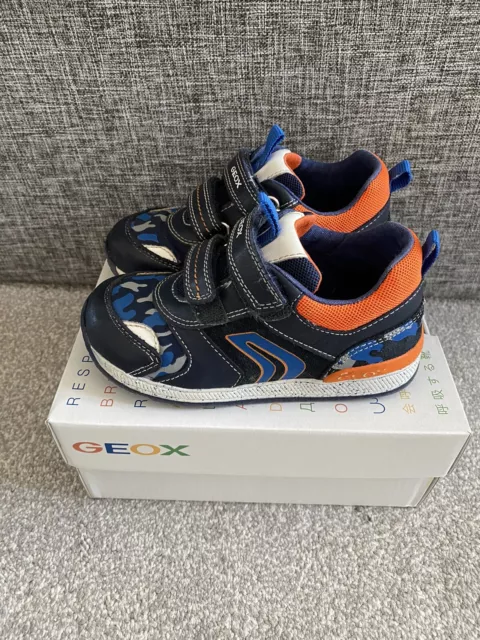 Geox Boys Blue Rishon First Steps Shoes, Size UK8.5/EU26 - RRP £47.50