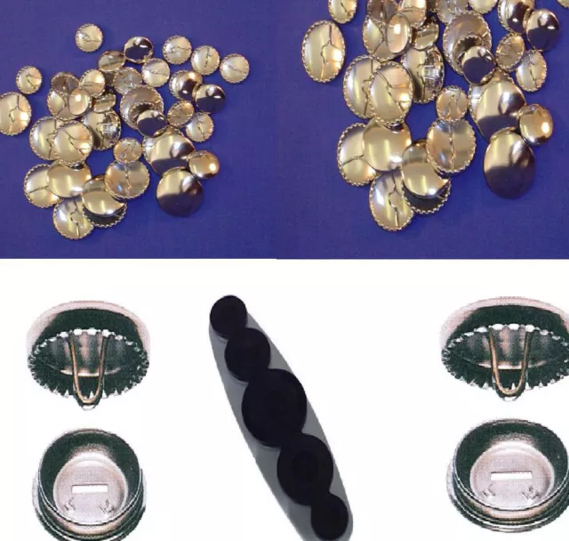 Metal Fabric Self Cover Buttons 11mm - 38mm