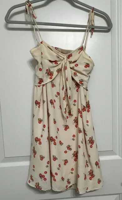 SEE PHOTOS/ DESCRIPTION For Love And Lemons Cherry Print Tie Front Dress Size S