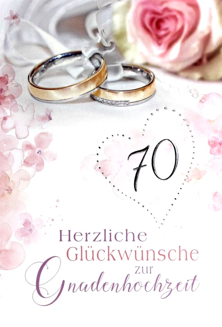 KARTE GNADENHOCHZEIT 70 Jahre Hochzeit Hochzeitskarte Grußkarte