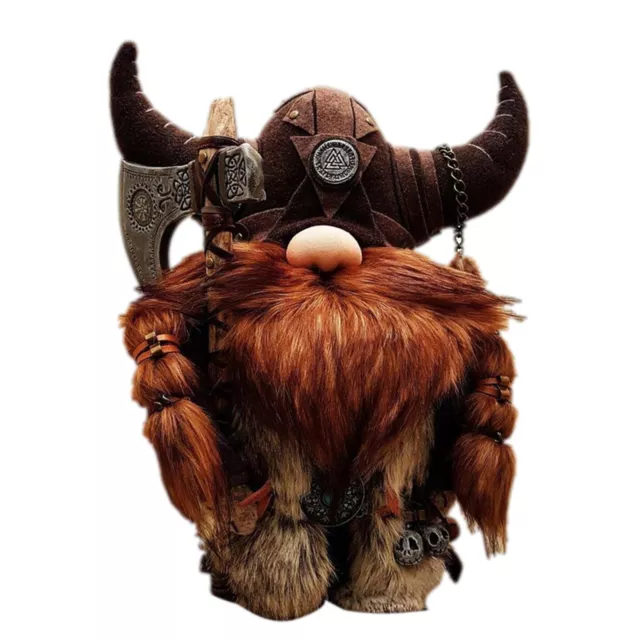 Nordic Viking Gnomes Exqusite and Durable Viking Warrior Gnome Doll Resin Statue