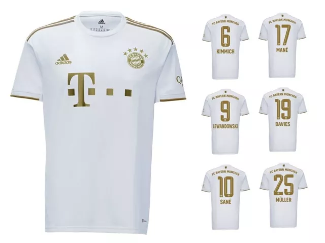 Trikot Adidas FC Bayern 2022-2023 Away I Auswärts FCB + Spielernummer Flock