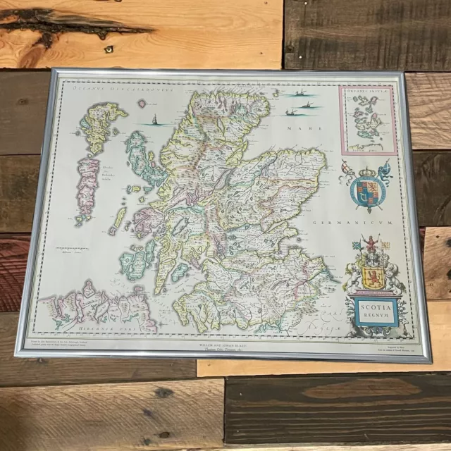 Willem And Johan Blaeu Theatrum Orbis Terrarum 1635 Printed Map Scotland Framed