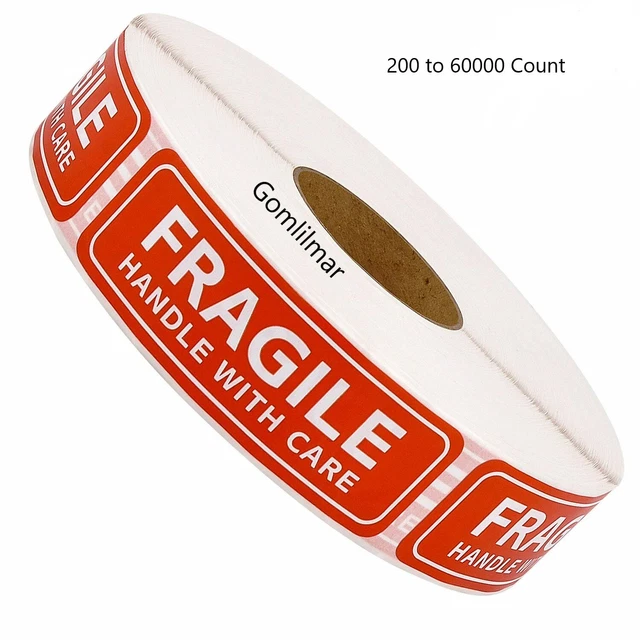 1000 Pcs Adesivi Fragile Per Spedizioni Imballaggi Etichetta - Foto 3