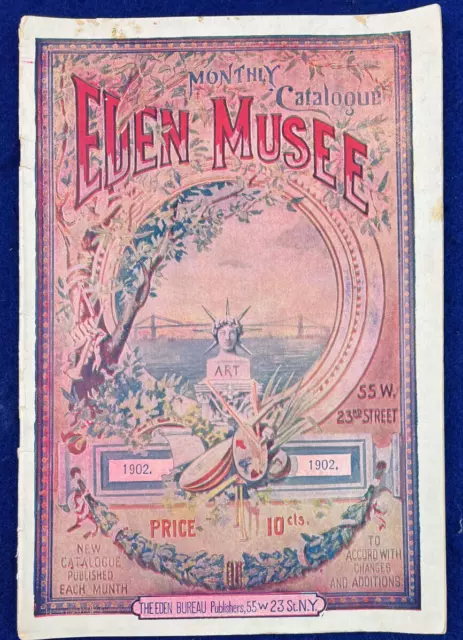 1902 Eden Musee New York City Wax Museum Program Catalog Pamphlet Antique