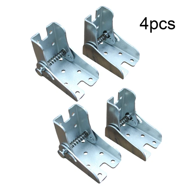 4 pièces charnière pliante 6,5 * 4,5 * 6 cm 90 degrés argent pratique verroui