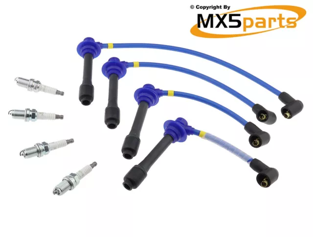 MX5 Magnecor 8mm Ignition HT Leads + FREE NGK Spark Plugs Mazda MX-5 Mk2 1998>05