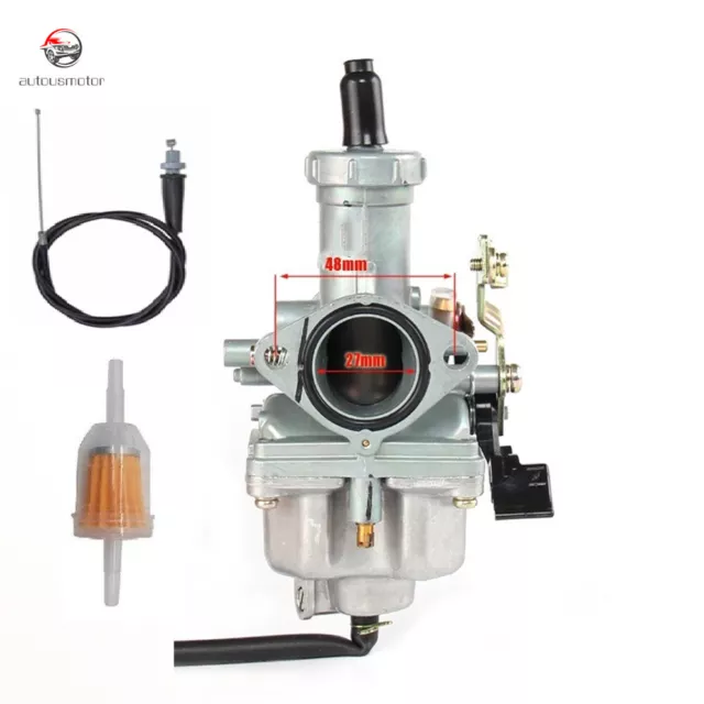 Carburetor & Throttle Cable for Honda ATC185 ATC200 XR100 TRX250 CRF100F XL100S