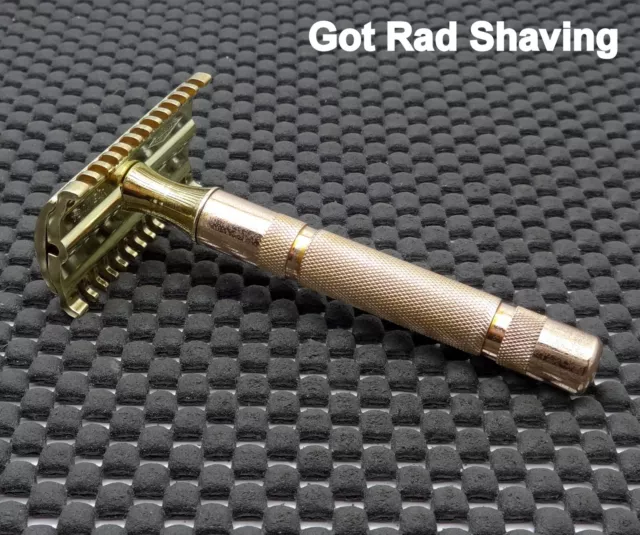 Vintage 1930's Gillette NEW Thin Handle Long Comb DE Safety Razor Clean!