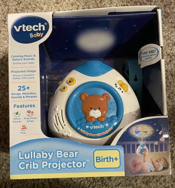 VTECH Baby Lullaby Bear Crib Projector Infant Soothing Sounds Light Birth+ NEW