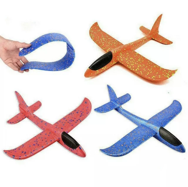 NOPKESV 4 Planeurs Volants En Polystyrène – Jouet Extérieur Léger Et Facile à Monter Pour Enfants Dès 3 Ans