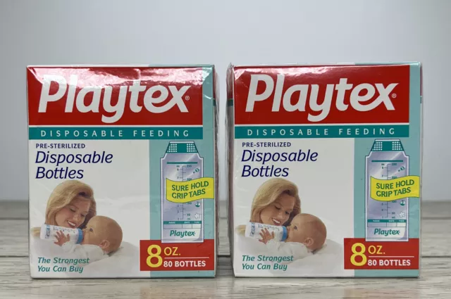 1995 Vintage Playtex 8oz Disposable Baby Bottle Liners 160ct - SEALED