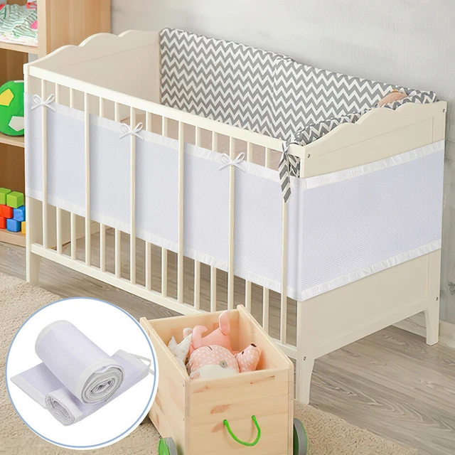 2x nido 160x30 340x30cm para cuna borde de cama 3D malla protector de cabeza