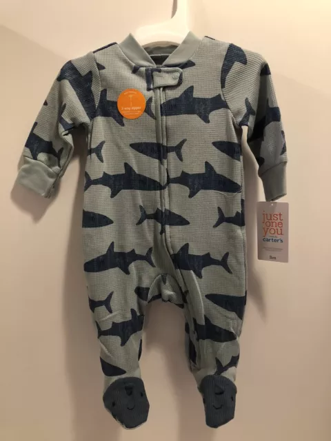 Carters baby boy 3 months Shark one piece New with tags