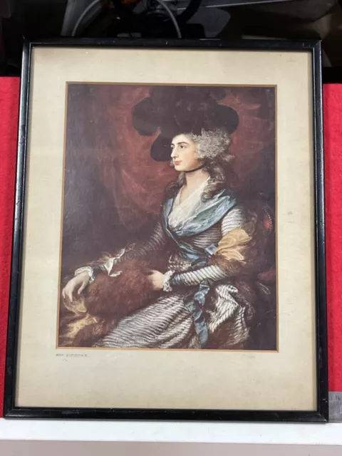 Vintage Mrs Siddons Framed Print  32 x 26cm Thomas Gainsborough