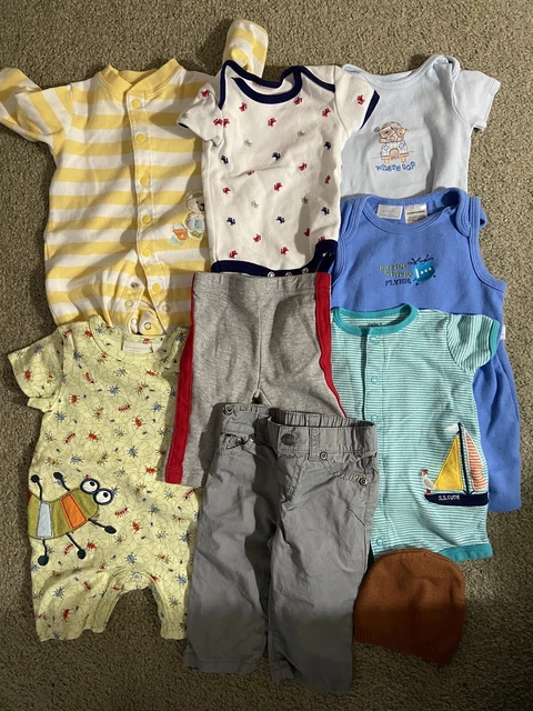 lot of baby clothes 0-3 3-6 months Boys Gender Neutral Some Carters Gymboree
