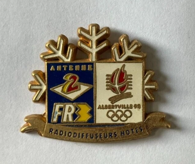 Pin's Antenne 2 / FR3 - Jeux Olympiques Albertville 92 - Collector