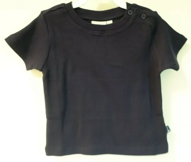 NWT JoJo Maman Bebe Navy Classic T-Shirt Button Shoulder Boy's Size 4-5