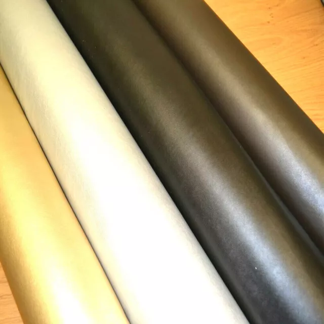 PVC FABRIC FAUX LEATHER Soft Feel Textured Leatherette Vinyl Material 2  Colours