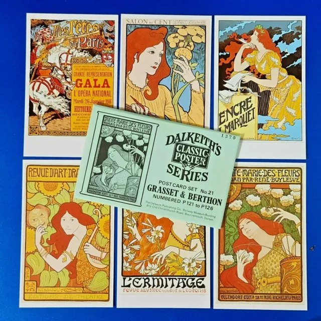 Set 6 Dalkeith Cartes Postales Classique Affiche Annonce Séries Grasset &