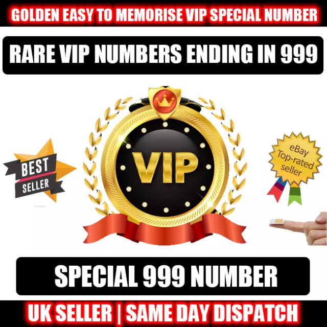 Numero d'oro numero platino SIM UK - LOTTO numeri VIP finale 999