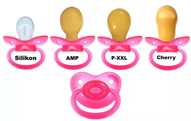 ADULT BIG PACIFIER  "Chystal Pink"  Mundplatte 85 x 60mm - 4 Varianten