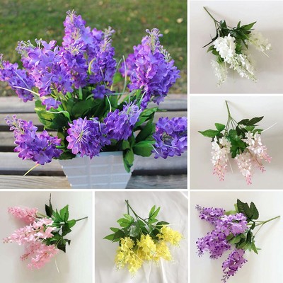 DURABLE Fleur Artificielle 5 Têtes Bouquet for Fête Bureau Tombe Décor Maison Durable 