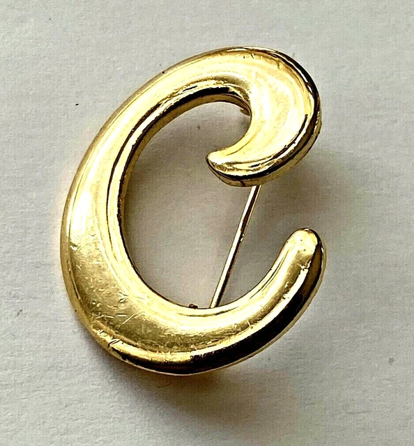 Broche Oblique Laiton argenté et résine bleue