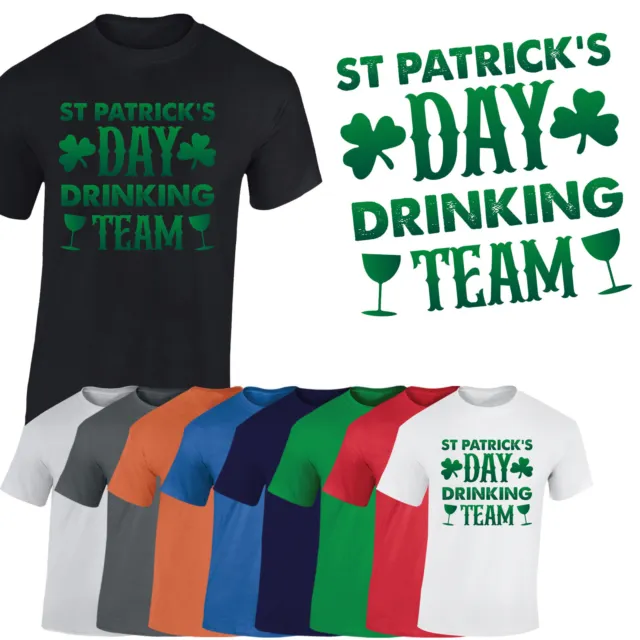T-shirt da uomo unisex giorno di San Patrizio divertente squadra drinking trifoglio top irlandesi