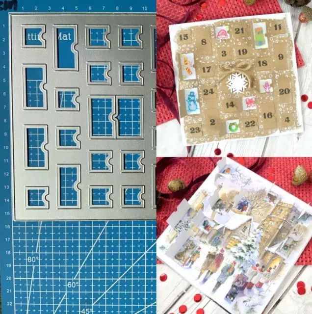 Metal Cutting Dies Advent Calendar Scrapbooking Embossing Paper Card Stencils