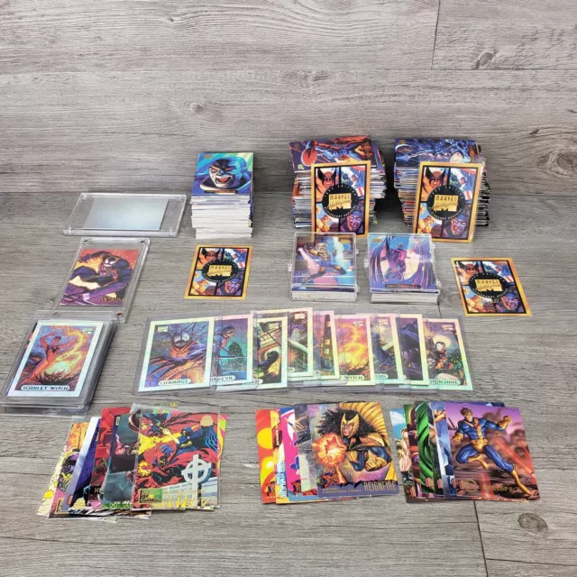 1994 Fleer Marvel Masterpieces Cards Complete Base & More Holofoil & Powerblast