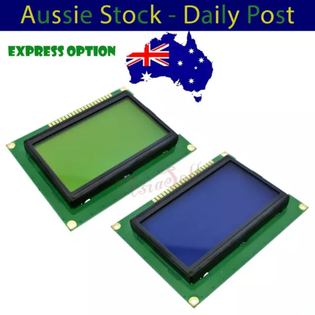 12864 Dots Graphic Blue Yellow Green Backlight 128x64 LCD Display Module