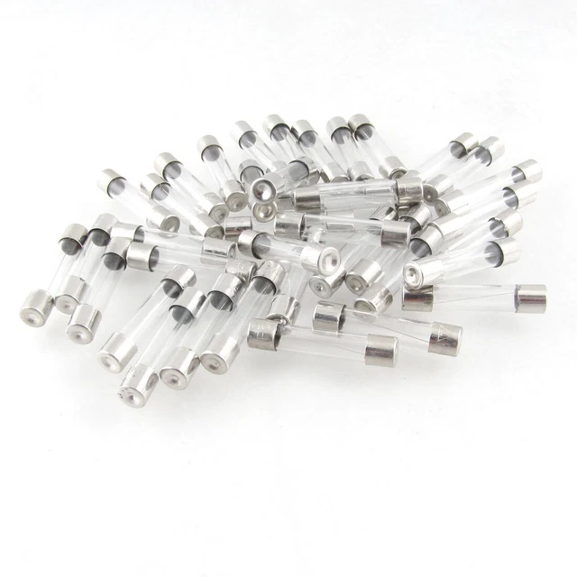 Fusibles Tube Verre 40 Pièces Rapide 250V 2A 4A 5A 15A 6x30mm