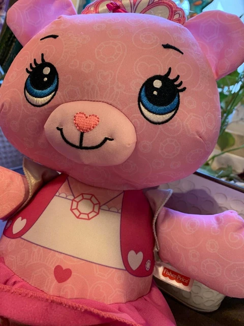 Fisher Price Doodle Bear Plush Stuffed Animal Pink Princess Tiara Crown Toy 2011