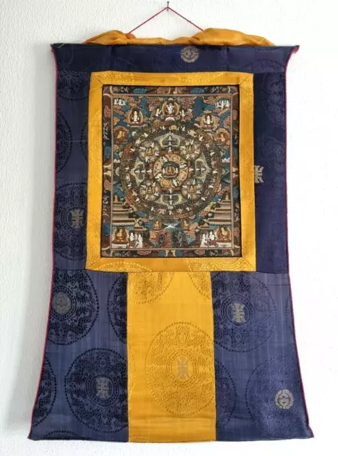 Schöner, feiner Thangka, SAMSARA - Masterpiece aus Nepal / Tibet - geweiht - rar