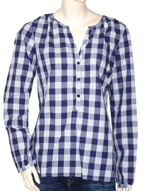 Chemise Tunique Femme Maison Scotch Bleu Pâle - Coton - Manches Courtes - Neuf Avec étiquettes - Style Décontracté Chic