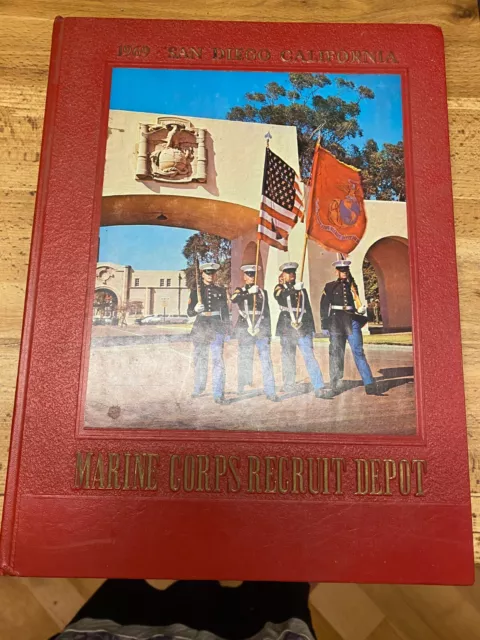 1969 San Diego CA Marine Corps Recruit Depot Hardcover 2nd Battalion P 2121