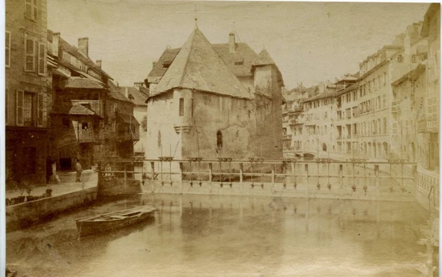 Tirage Albuminé Vintage - Panorama D'Angers, France - Circa 1875, Format 11x16 Cm