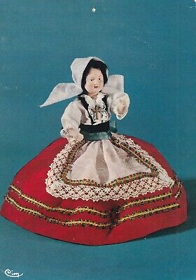 Postcard postcard 10x15cm basque country the dolls of France casserole