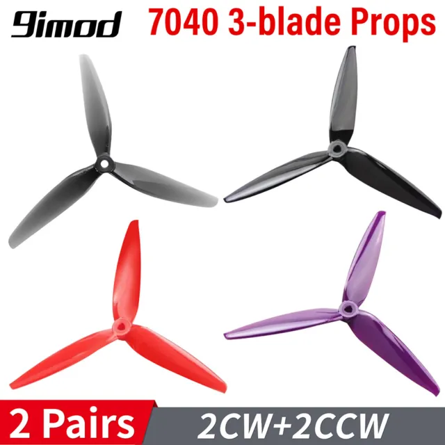 HQProp 7040 Propeller 7" 3-Blades Tri-Blade Props CW CCW for RC Drone Quadcopter