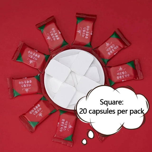 Compagno di viaggio rinfrescante 20 pz tessuti di cotone caramelle forma compres