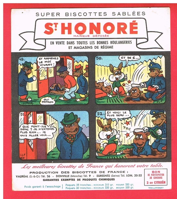 Buvard - Biscottes St Honore - Bandes Dessinees N° 49 - 50 - 51 - 52