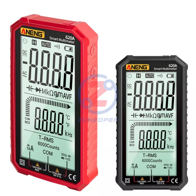 ANENG 620A Digital Smart Multimeter Transistor Testers 6000 Counts True RMS Auto