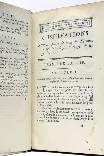 LEROUX (Antoine Michel). Observations sur les Pertes de Sang des Femmes en  1776 3
